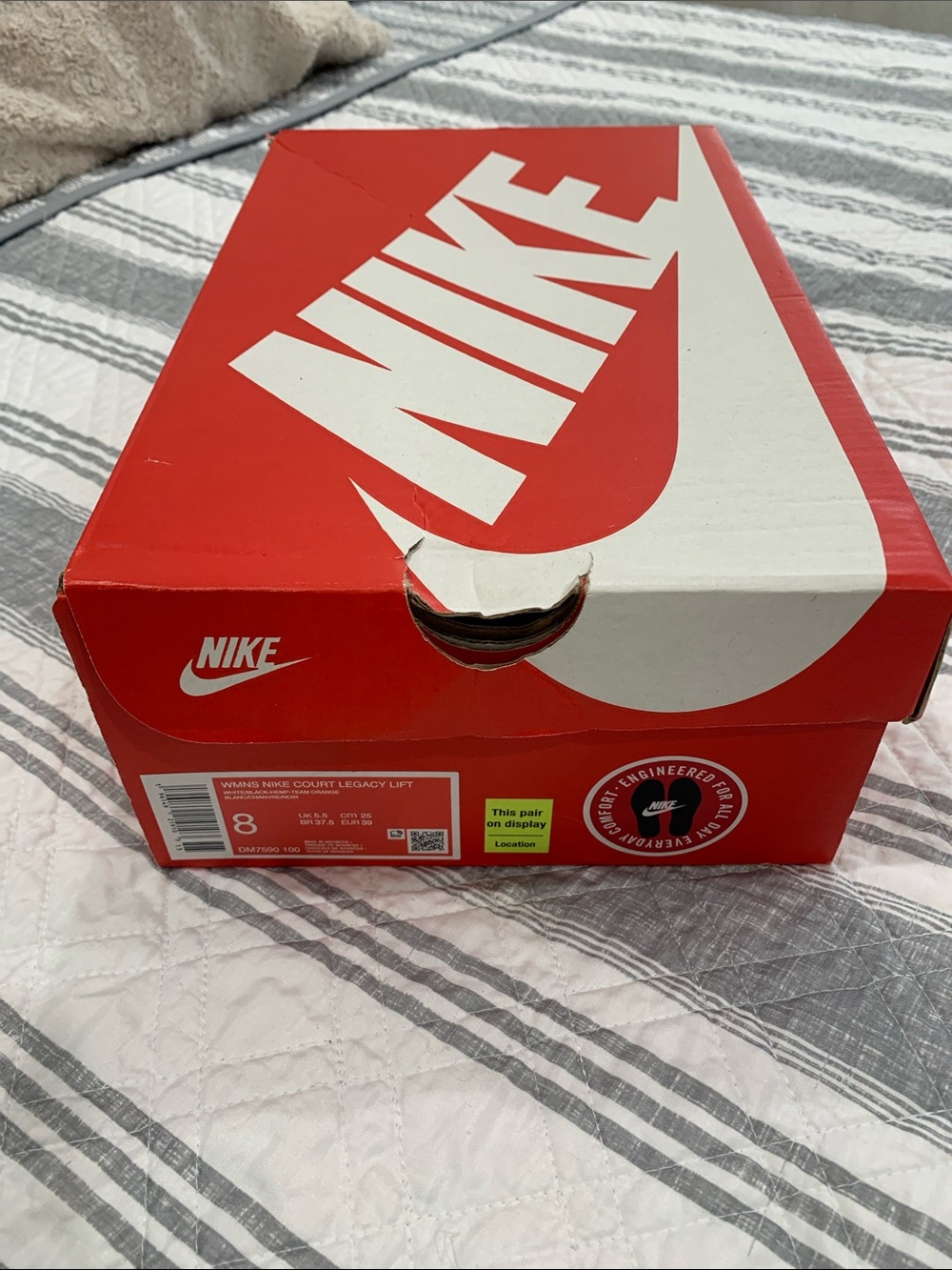 Nike Court Legacy Lift Sneakers Women’s 8 Like-New White/Black/Tan - Picture 10 of 10